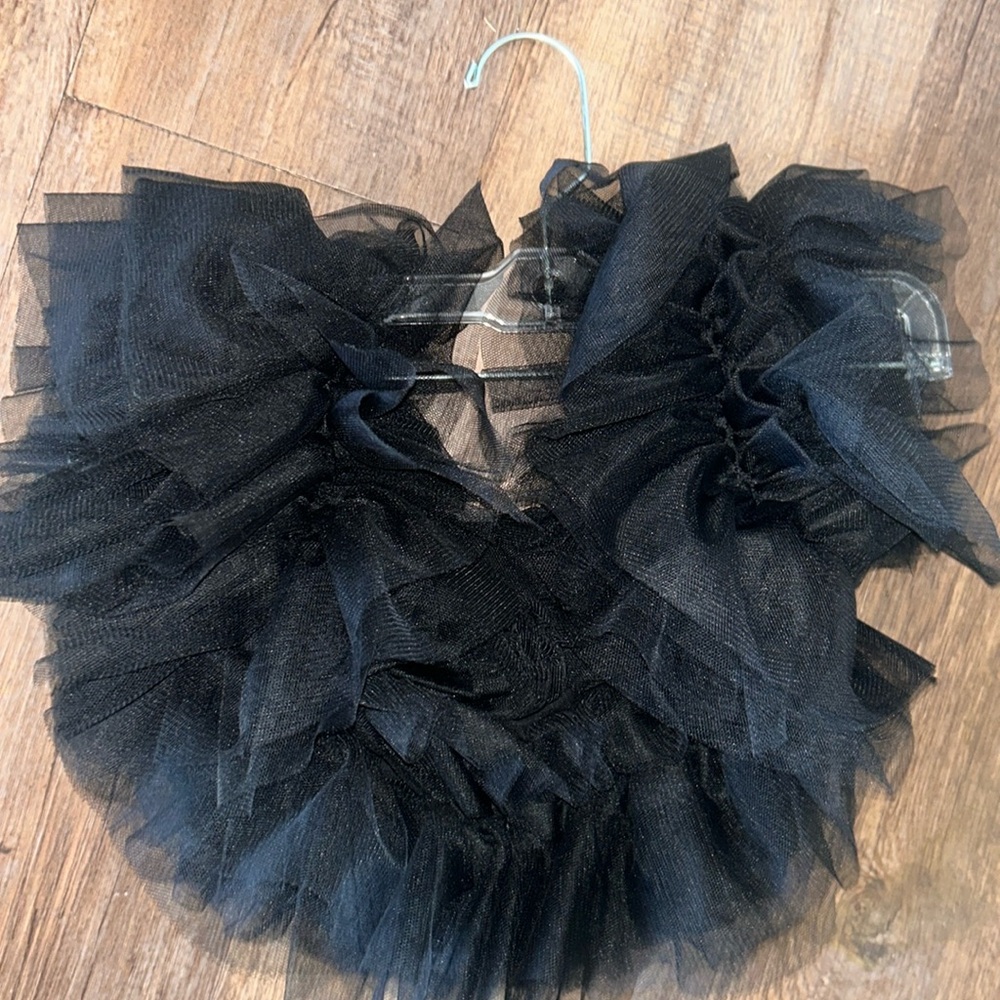 Initimately free people tutu mesh black party top